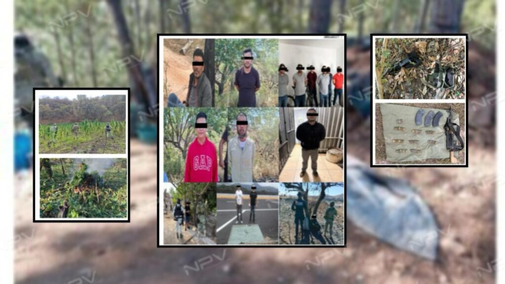 El Ejército Mexicano captura a 24 individuos en Nayarit por múltiples delitos