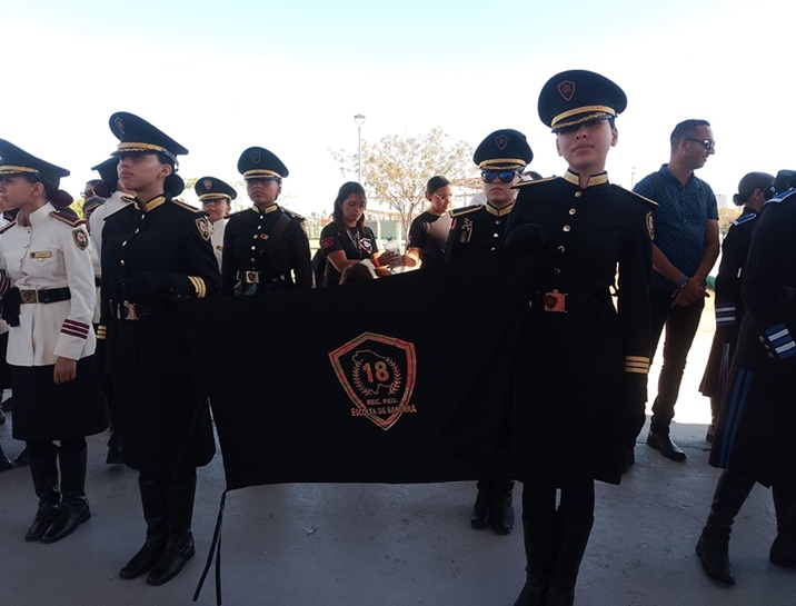 Estrella Palacios da inicio al Encuentro Nacional de Bandas de Guerra y Escoltas “Perla del Pacífico” en el puerto, del 24 al 26 de abril, con participación de 18 estados de México.